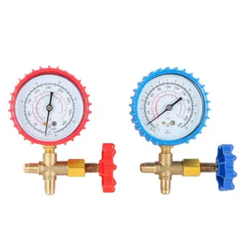 CT-466 Brass Single Manifold Gauge Set HVAC refrigeration system auto air conditioner AC Charging Single Manifold Gauge