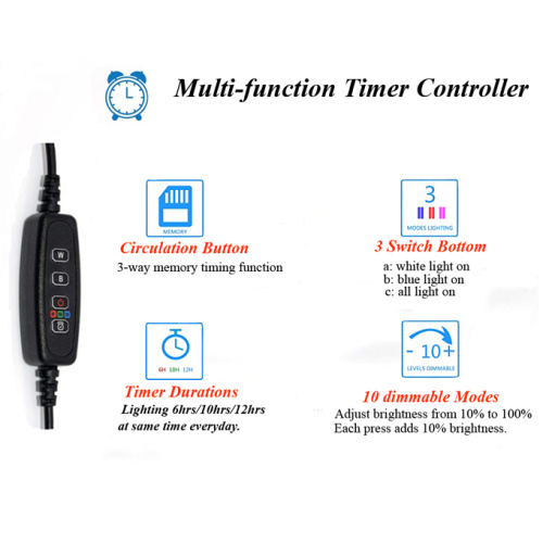 Lampu LED akuarium IP67 submersible dengan fungsi timer