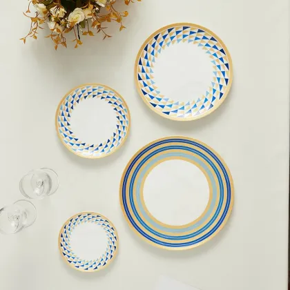 Wholesale Luxury Wedding Dinner Plates - Bone China Ceramic Tableware for Restaurants and Events