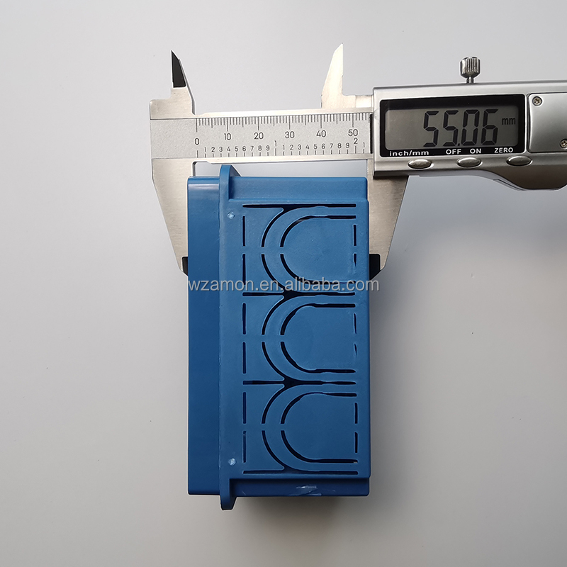 Blue 4X2 3 Modules PVC Electrical Wall Switch Outlet Socket Box