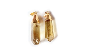 Pendant, PTP-A119 Fashion Jewelry Natural Gen Stone Crystal Precious Stone Gold Pendant