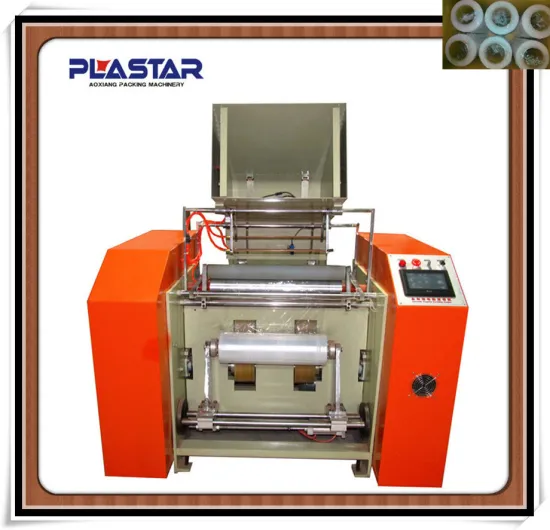 semi auto food wrap film rewinding machine