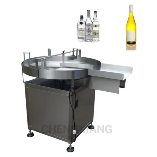 Fully Automatic Gold Service Glass Bottle Feeder Turntable 10-500ml
