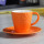 3OZ emboss tasse et soucoupe