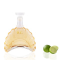 whiskey tequila gin clear glass bottles