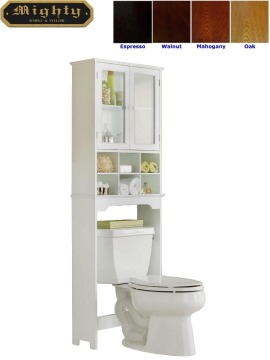 Wooden Six Cuddies Over The Toilet Space Saver Bathroom Shelf