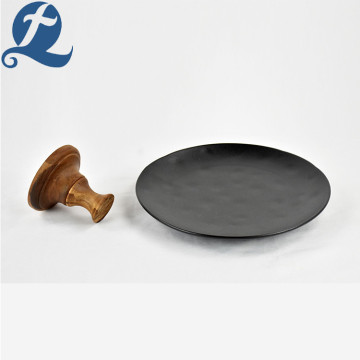 Luxy Matte Black Cake Plate for Decoration