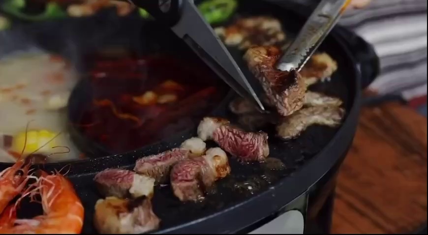 combination of barbecue and hot pot