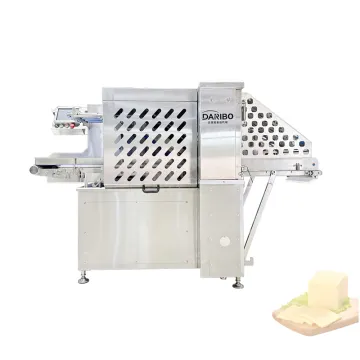 Industrial Large Frozen Cheese Slicing Machine - Continuous Frozen Mozzarella Cheese Guillotine Slicer
