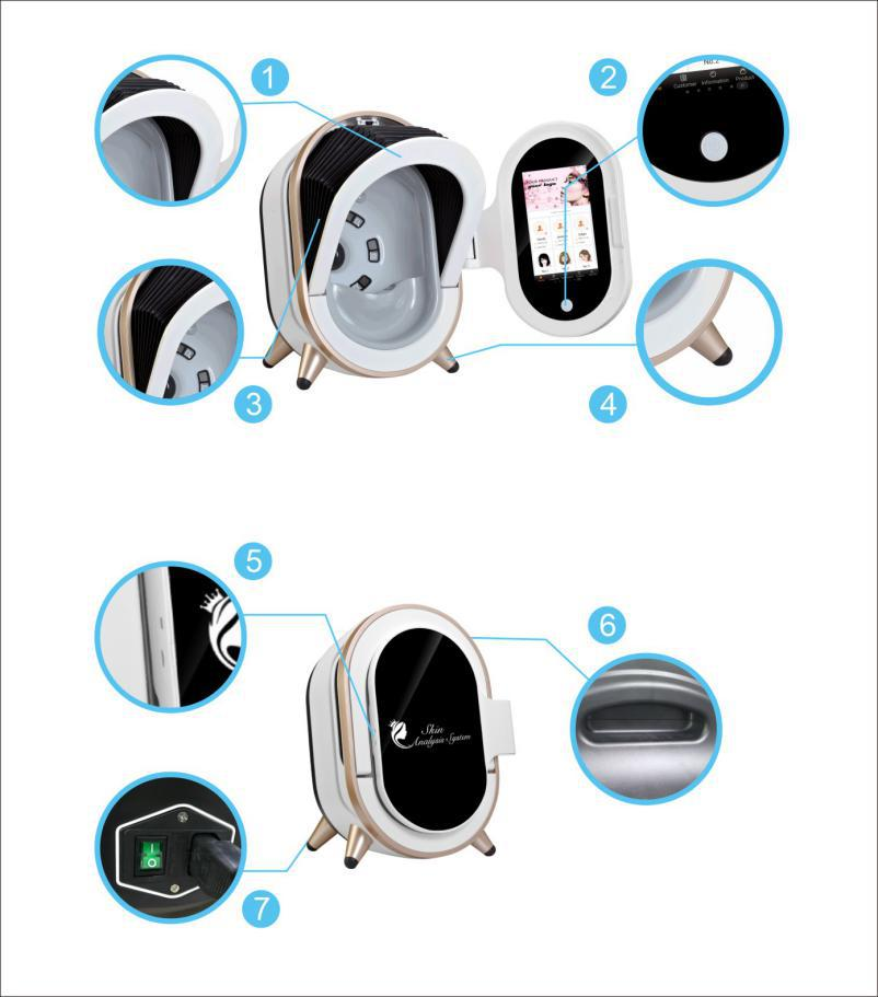 UV Light Magic Mirror Max skin analyzer With Ipad