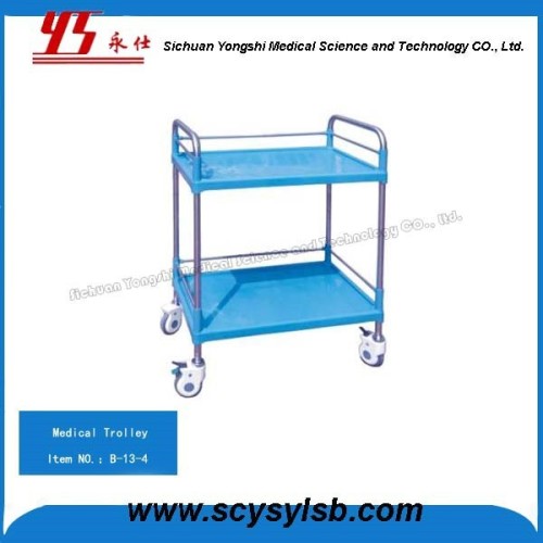 Online shopping High Quality 2-tier ABS plastic Hospital Treatment nursing Trolley Cart for sale