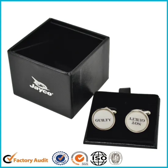 Custom Handmade cardboard Paper Cufflink Box