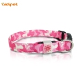 Rosa Camouflage Nylon Led Lighted Blinkande Dog Collar