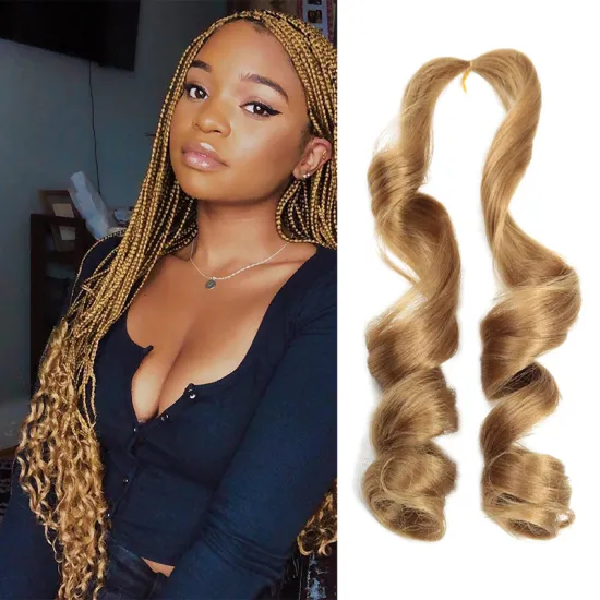 Factory Price Bundle Hairsyles Crochet Braid French Curls Synthetic Wavy Braiding Hair  extension Spiral Curly Braiding Hair