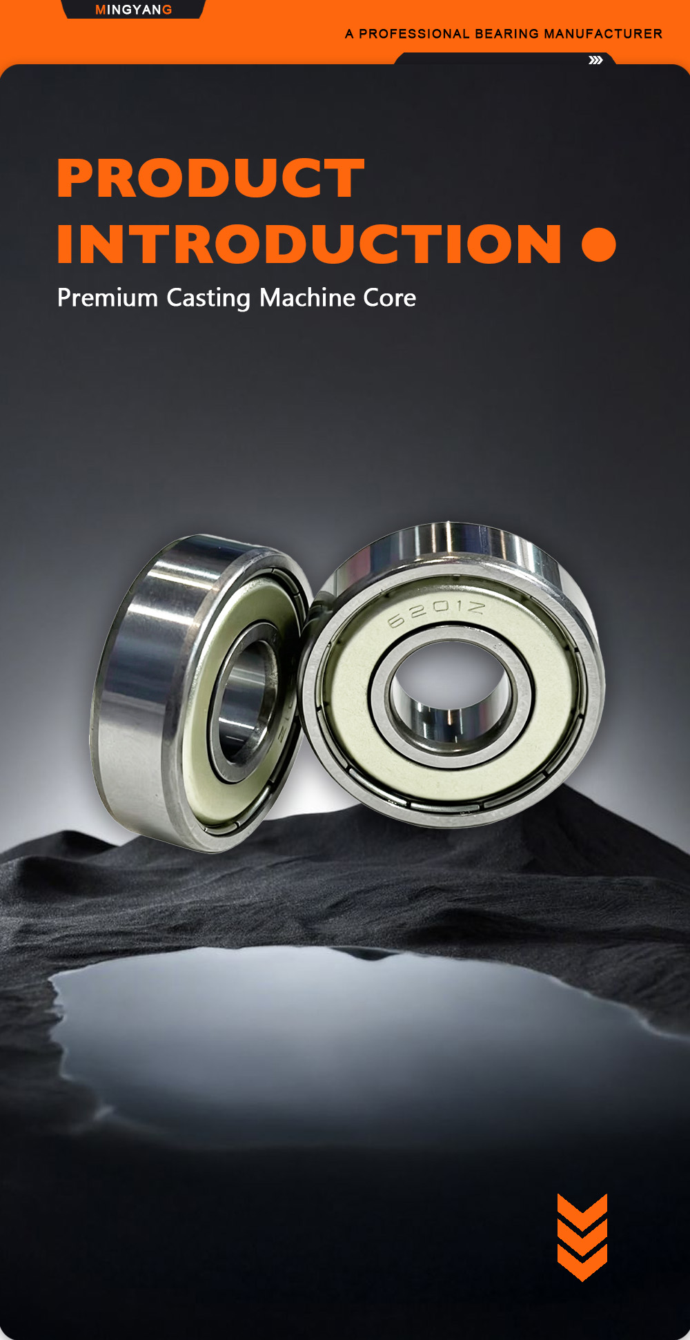 6201 ZZ Double Shield Bearing for Motor Equipment x