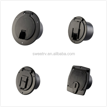 RV Camper Power Cable Cable Round Hatch Access Door Cover