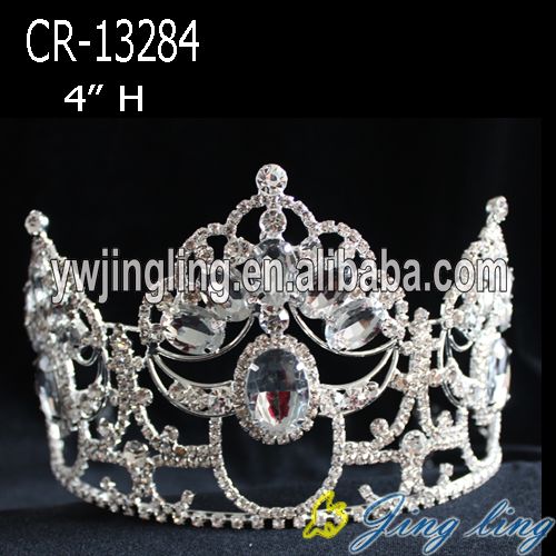 Custom design rhinestone pageant crown for sale