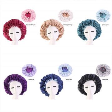 Luxury Reversible Double Layer Satin Silk African Women's Hair Wraps with Logo