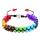 Piedras naturales Gemstones Bangles Universo Galaxy Black Lava Stone Bracelet Crystal Stone 7 Chakra Energía Pulsera tejida hecha a mano