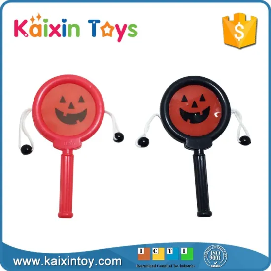 10266013 Party Noise Maker Pumpkin Face Promotion Mini Rattle Drum Toys