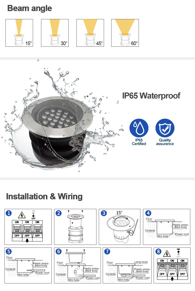 Adjustable Underground Light