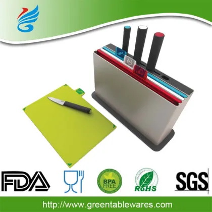 plastic black fruit cutting board