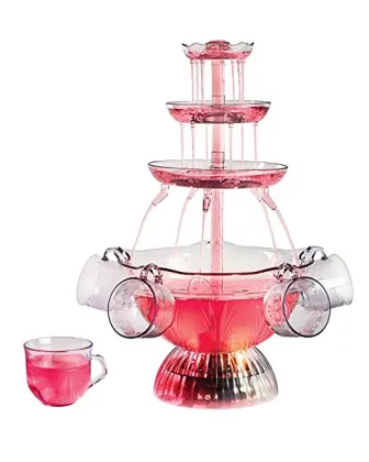 Electric Wine Fountain for Home Parties: A Durable Plastic Cocktail Fontaine with 1-Year Warranty
