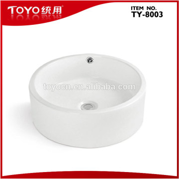 Economic WC sanitary wares ceramic art basin with faucet hole