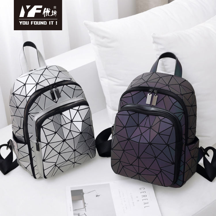 PU leather custom triangle waterproof laptop bag