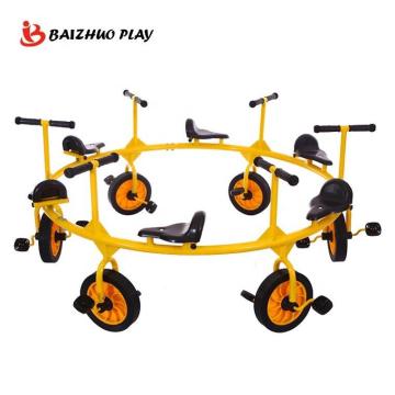 Red and Yellow Plastic Ground-based Small Baby and Toddler Indoor Playground Equipment, Including a Helicopter Slide