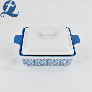 Fashion Rectangular Binaural Soup Pot Set With Lid