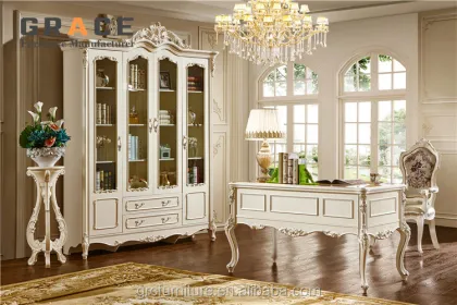 Glass Bookcase Display Shelf Furniture