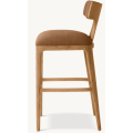 Tabouret de comptoir chêne/frêne avec tissu Lignee