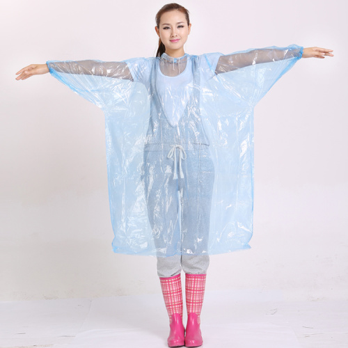 Sourcing Factory disposable PE adult rain poncho full-length