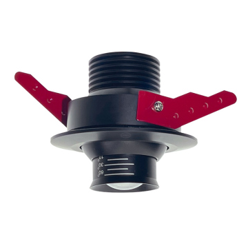 LEDEAST RDS05 Museum Exhibition Lighting - Black Focus LED Zoomable Ceiling Light for Display Cabinet