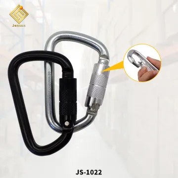 Jensan Custom Wholesale 30kN Galvanized Steel Auto Locking Carabiner: Ideal for Climbing Hooks and Fall Arrest Systems