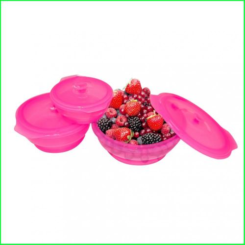 Round New Premium Silicone Folding Lunch Bowl