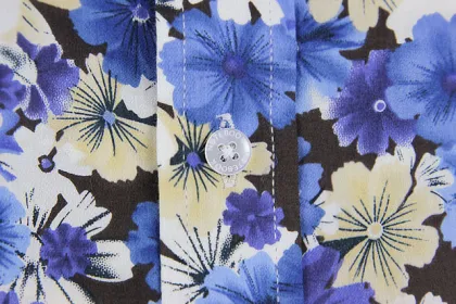 Pure Cotton Hong Kong Style Men's Floral Shirt