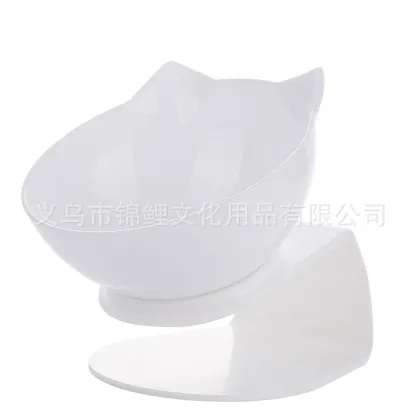 cat food bowl slant transparent single bowl
