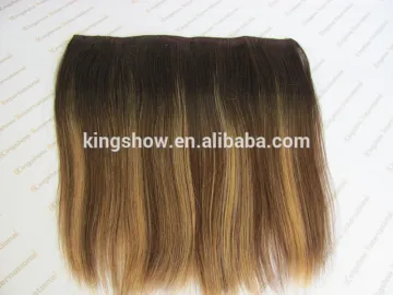 excellent quality inexpensive balayage #4/27 clip in hair extension