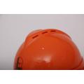 Casco de seguridad del sitio de construcción de naranja