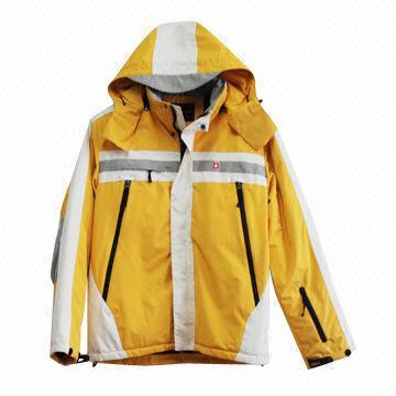 Men's ski jacket, made of nylon taslon fabric, seam taped