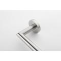 Brushed steel open towel rack on one side