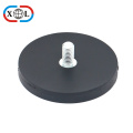 Neodymium Rubber Coated Magnet with External Thread