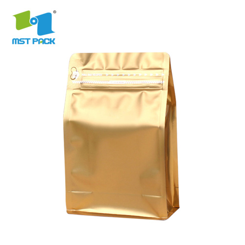 Foliefôret Kraft Paper Coffee Poss Biologisk nedbrytbar, aluminiumsfolie Kraft Food Bag