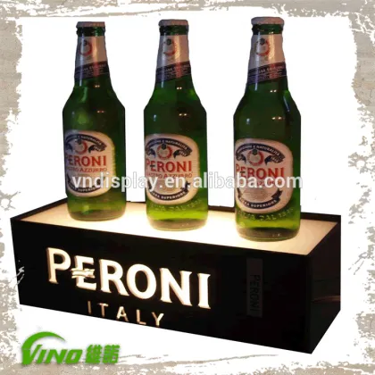 Two Bottles LED Beer Bottle Light, Bottle Glorifiers LED Light Base, Beer Display