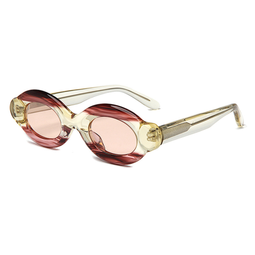 Retro Oval Acetate Sun Glasses