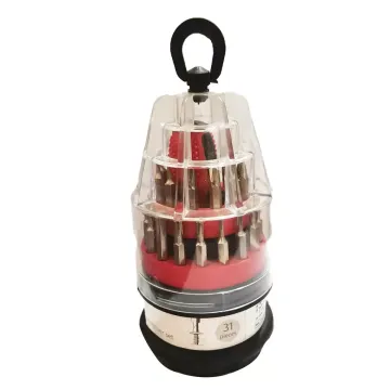 31-in-1 Screwdriver Set with Non-Slip Rubber Handle and Magnetic Bits