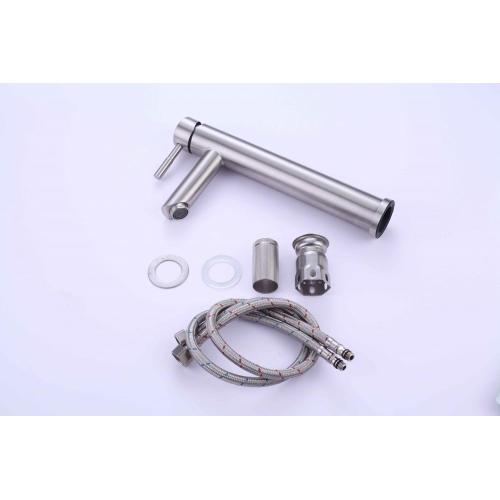 304-Stainless-Steel above counter Brushed Basin Mixer Faucet