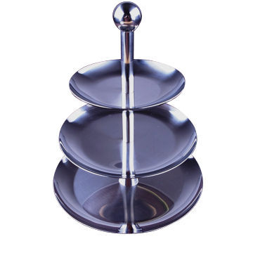 Stainless Steel Round-shaped Cake Stand, Three-layer